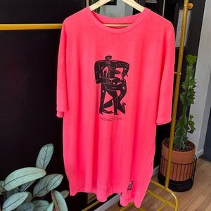 Neon Coral Huf\Cleon Peterson Colab T-Shirt (220)